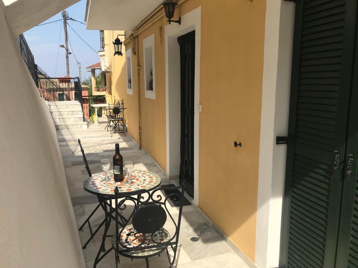 Schönes Familienappartement in Pelekas, Corfu mit Meerblick Exterior foto