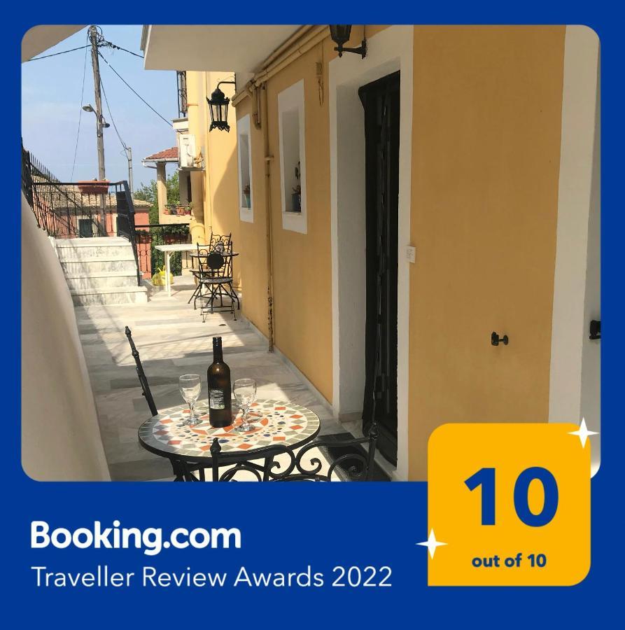 Schönes Familienappartement in Pelekas, Corfu mit Meerblick Exterior foto