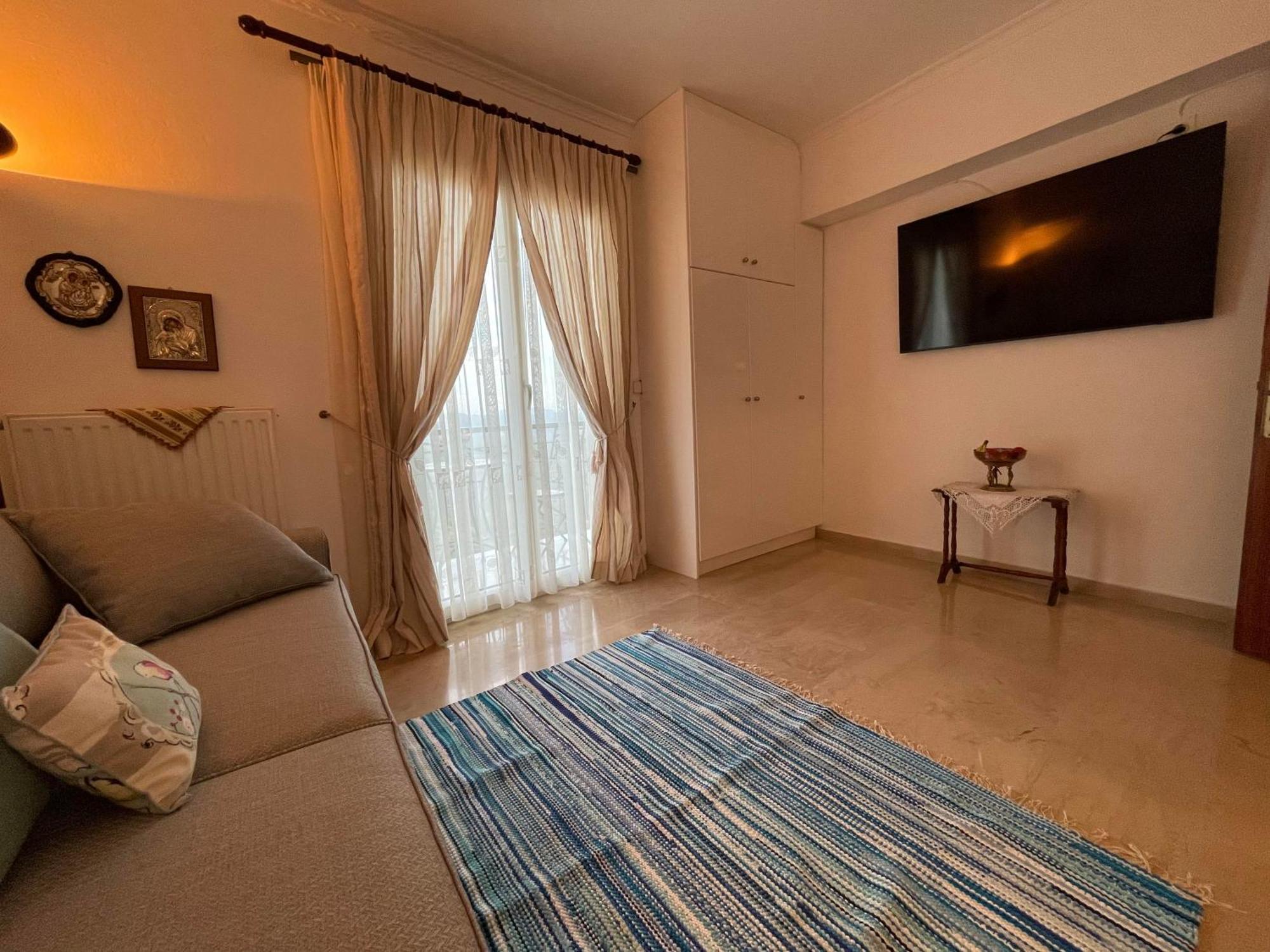 Schönes Familienappartement in Pelekas, Corfu mit Meerblick Exterior foto